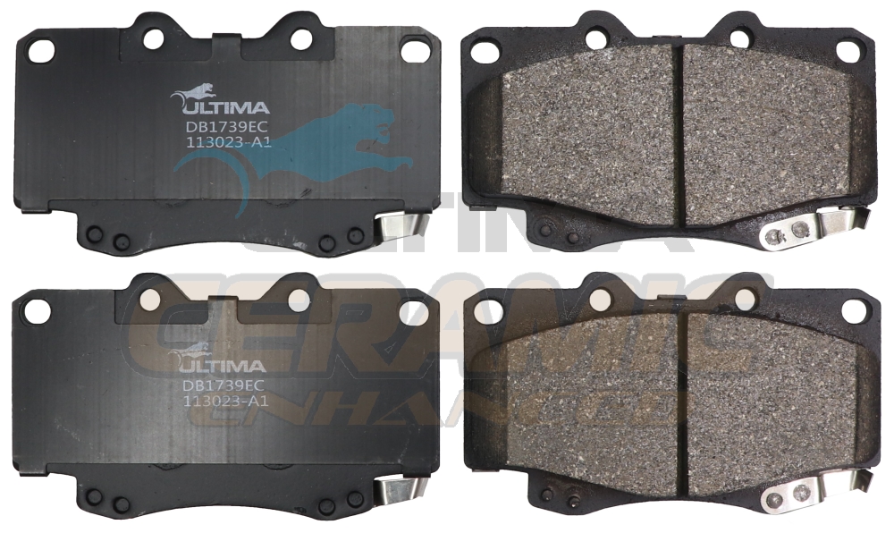 DB1739EC Ultima Enhnced Ceramic Brake Pads (F) suit Toyota Hilux GGN25/ KUN25/ KUN26 - Image 1